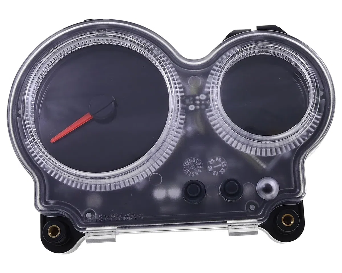 KOSO GP Style EVO Digital Tacho – LED Tachometer Cockpit mit Speed, ODO, Trip & RPM Anzeige – Passend für Yamaha Aerox/MBK Nitro – Digitales Multifunktionsdisplay Motorrad & Roller