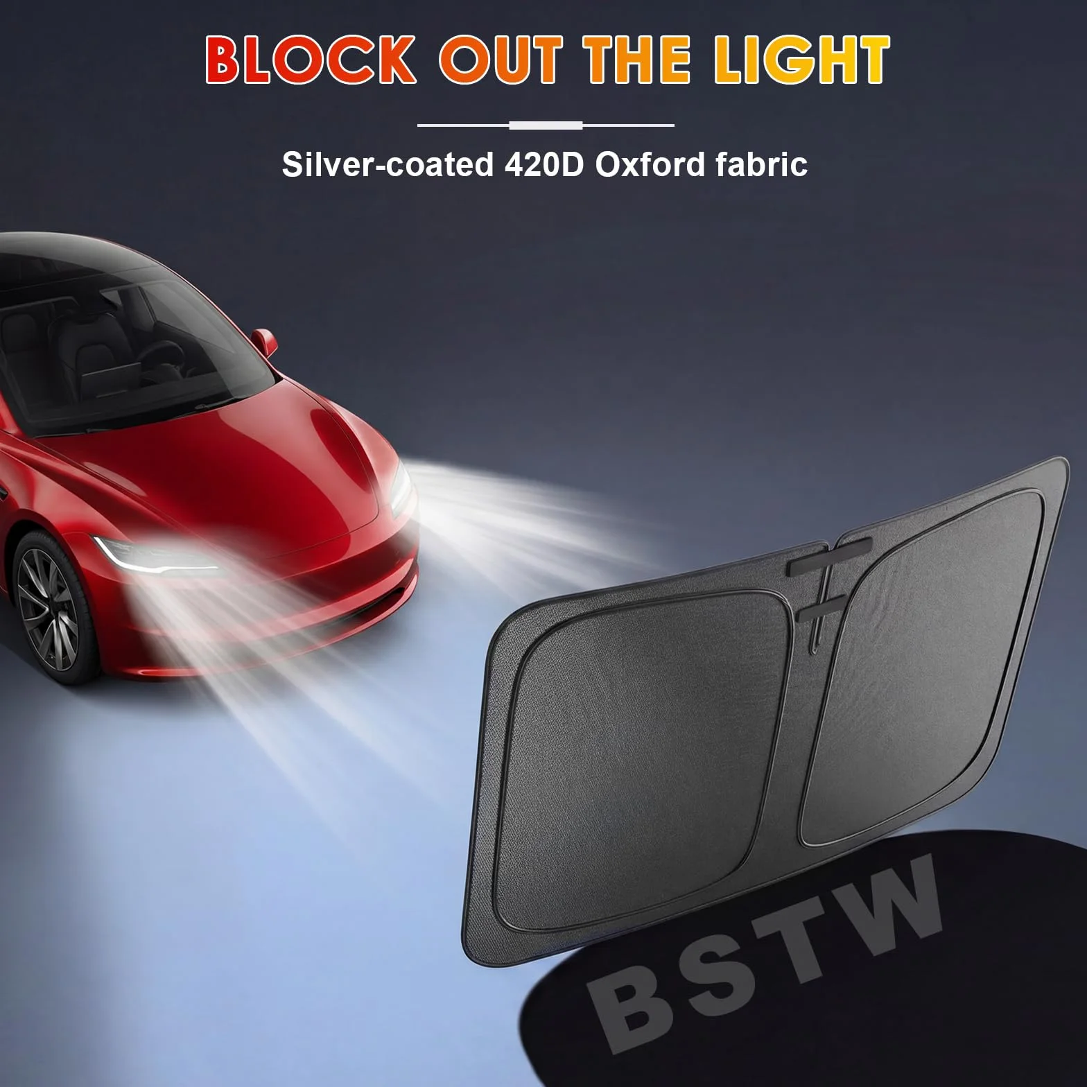 [Upgrade] BSTW Faltbarer Sonnenschutz für Dacia Jogger 2021-2025 2026 Frontscheiben Abdeckung mit UV-Schutz & Hitzeschutz Sonnenschirm Jogger Zubehör