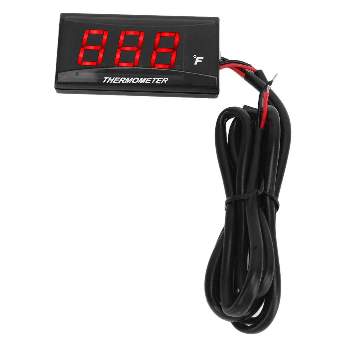 Wakects Wassertemperaturmesser Digitales Thermometer LCD -Anzeige 12 V Universal Motorrad Wassertemperaturmesser mit Hintergrundbeleuchtung für Motorräder (Rot)