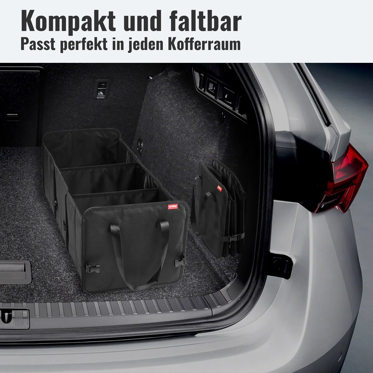 Achilles Faltbare Autobox Auto Organizer Kofferraumtasche 74 x 33 x 30 cm Schwarz