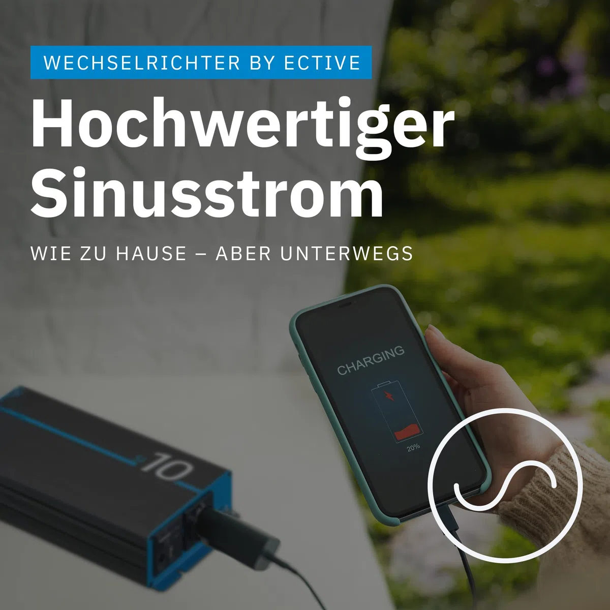 ECTIVE Reiner Sinus Wechselrichter SI10-1000W, 12V auf 230V, USB, Überlastschutz, Überhitzungsschutz, Aluminiumgehäuse - DC/AC Spannungswandler, Umwandler, Stromwandler für Haushaltsgeräten