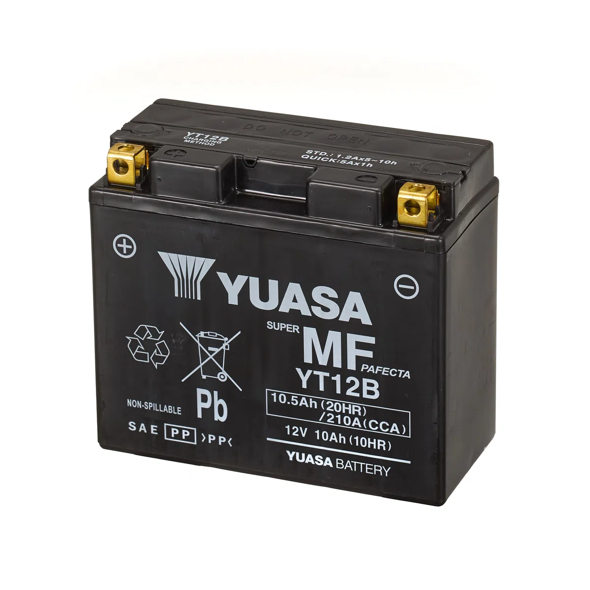 Yuasa YT12B 12V 210 CCA Wartungsfreie AGM-VRLA-Motorradbatterie