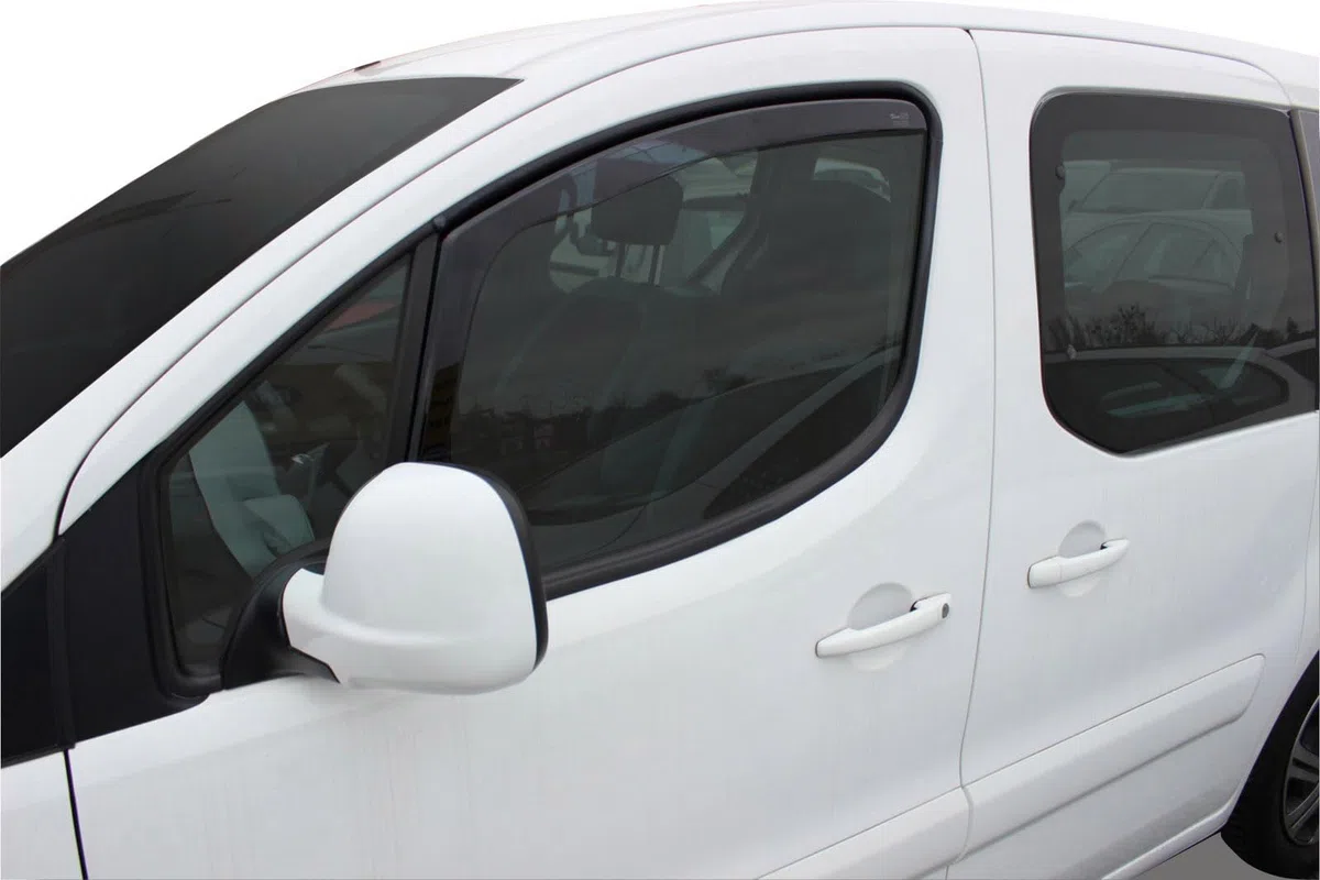 J&J AUTOMOTIVE Windabweiser passend für Citroen Berlingo 2008-2018 2tlg, Heko Regenabweiser Vorne Getönt Dunkel Passform