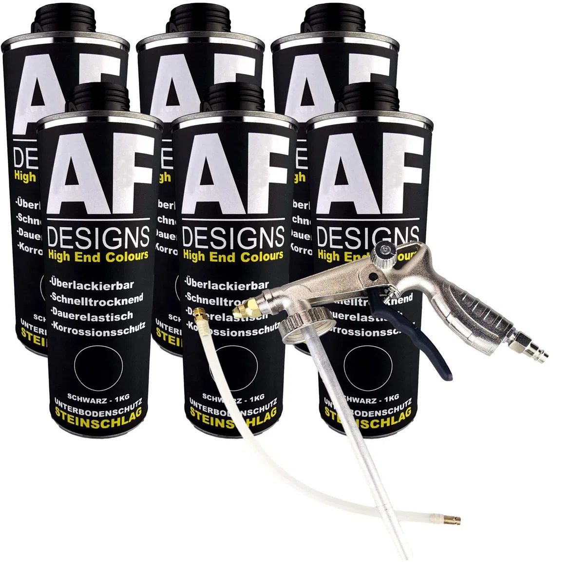 Alex Flittner Designs Steinschlagschutz Unterbodenschutz schwarz 6x1kg überlackierbar Spritzpistole