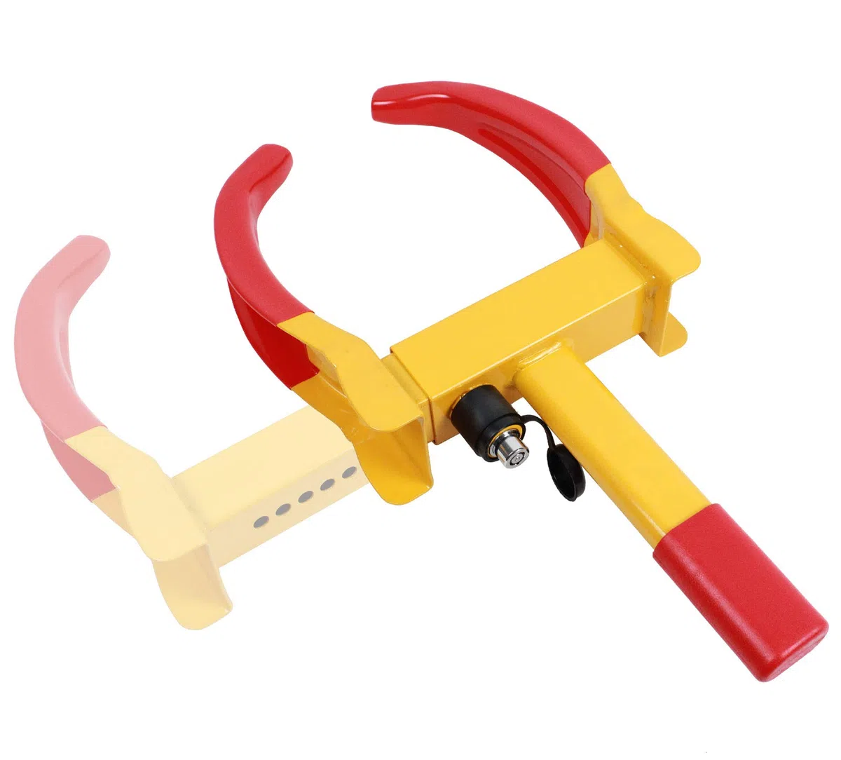 2er Set Universal Radkralle Reifenkralle Parkkralle mit Sicherheitsschloss 17-27,5 cm Diebstahlsicherung Wegfahrsperre für PKW mit 2 Schlüsseln Wohnwagen Anhänger