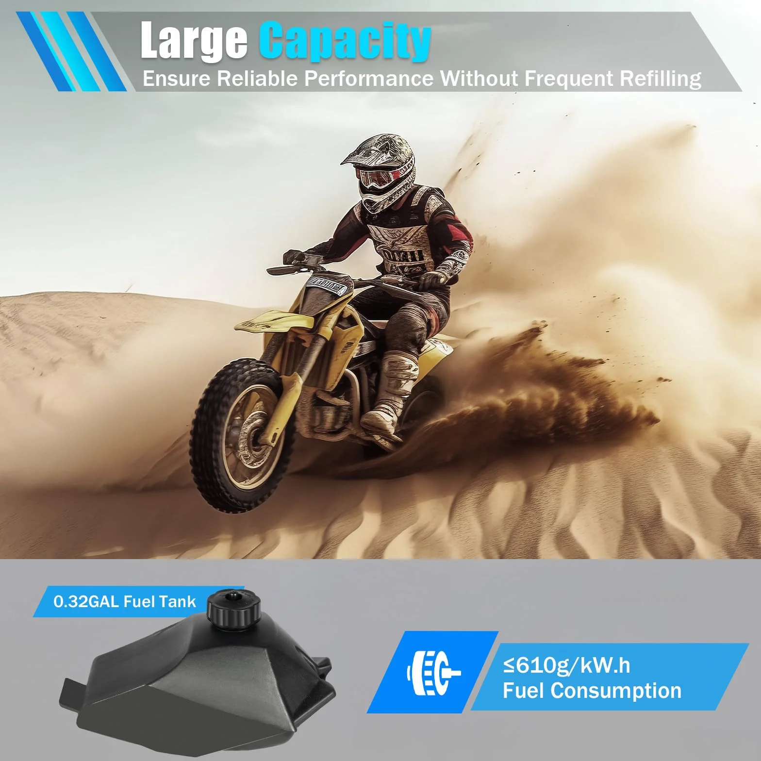 49CC Mini Motor, 2 Takt Motor Komplettmotoren Motor, Mini Getriebe Vergaser Pocket Bike Motor, Einzylinder Complete Engine Motor, für Mini Pocket Dirt Bike ATV