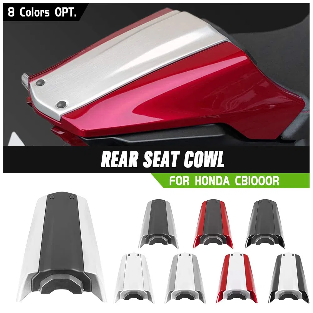 Motorrad Hinten Soziussitz Race Solo Sitzhaube Abdeckung Hart ABS Verkleidung Heckteil für CB1000R CB 1000 R CB 1000R Zubehör 2018 2019 2020 2021 2022 2023 (Silber + Schwarz)