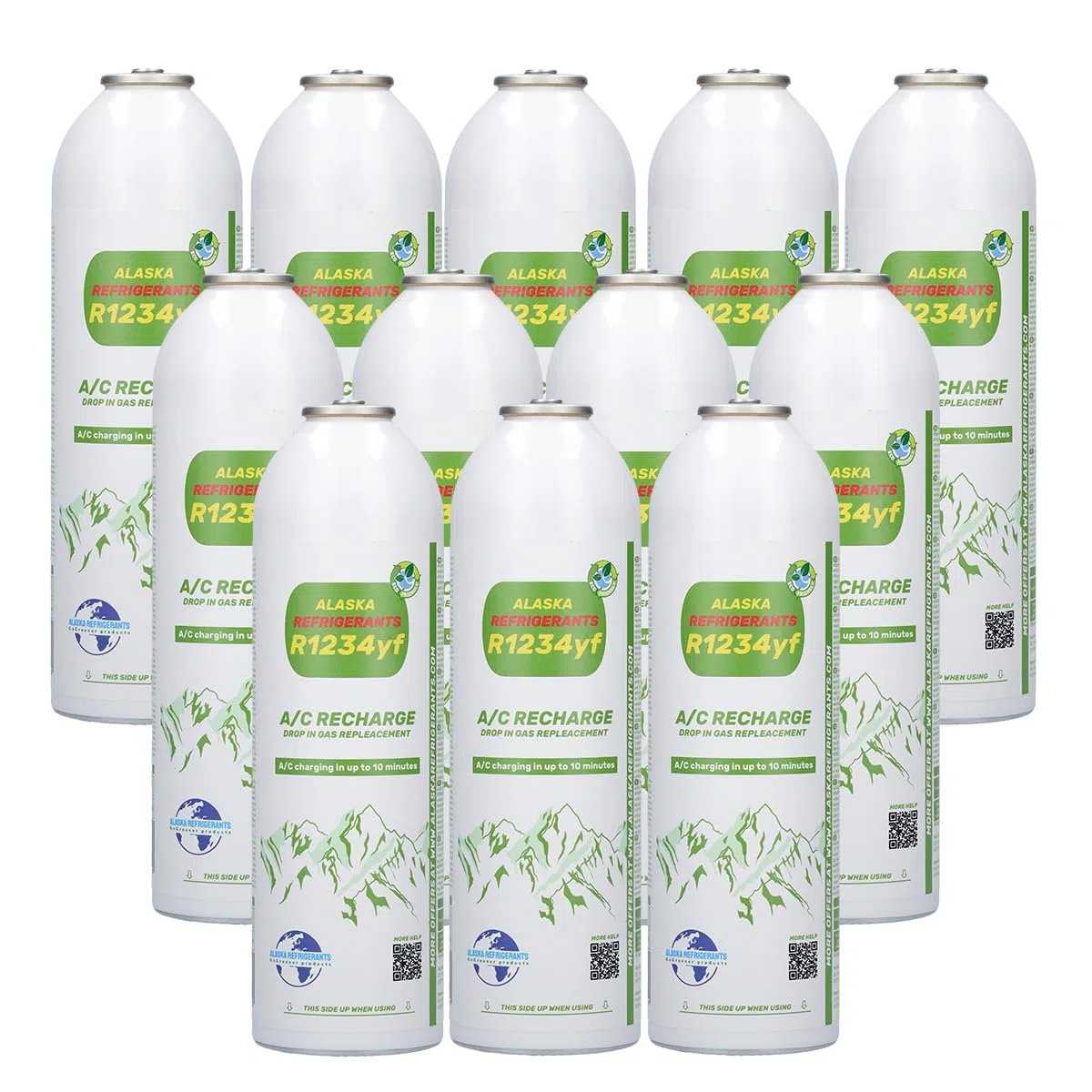 12 x Alaska Refrigerants R1234yf Ersatzkältemittel für Fahrzeuge: 12er-Pack für Werkstätten