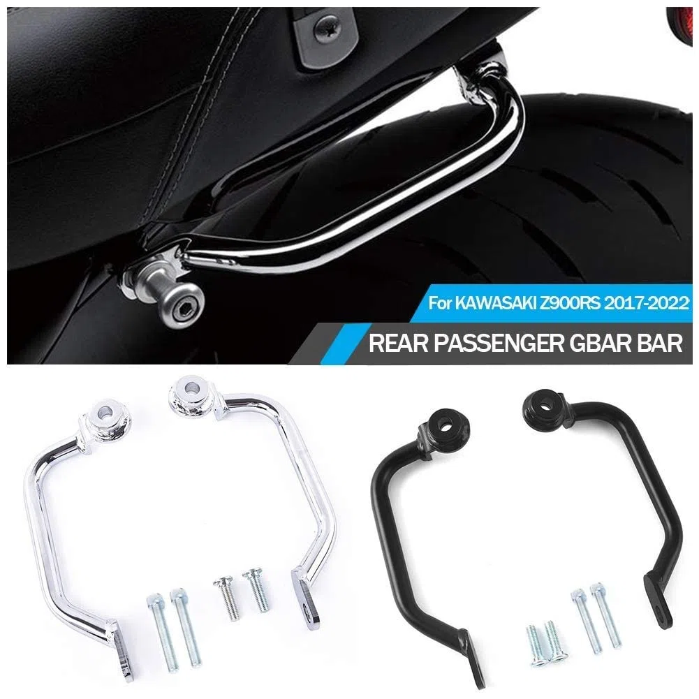 Motorrad Stahl Sozius Haltegriff Sitz Seitenhandlauf Griff Kit für Z900RS Z900RS Z900RS 2017-2023 Z950RS Z950RS Z950RS 2017-2021 Motorrad Zubehör (Schwarz)