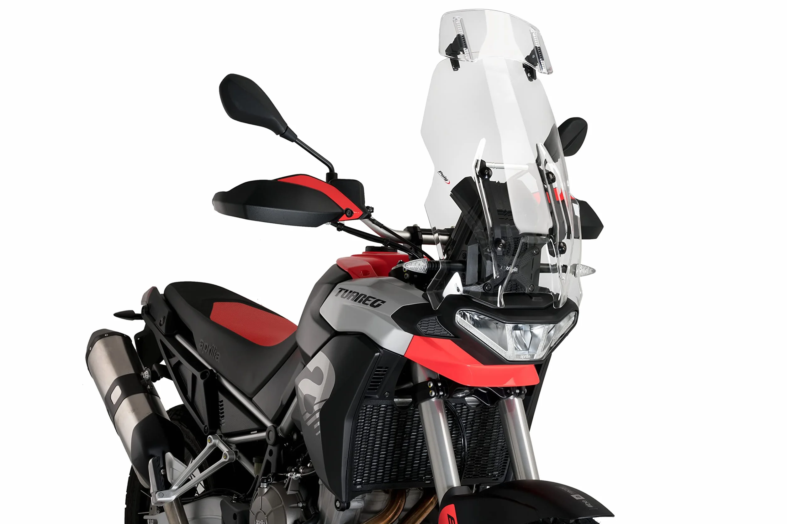 Puig 20764W Mehrfach Verstellbarer Spoiler mit Schrauben, mit Schraub- und Clip-on-Befestigungssystem, aus widerstandsfähigem 3 mm Material für aerodynamische Anpassung, Transparent