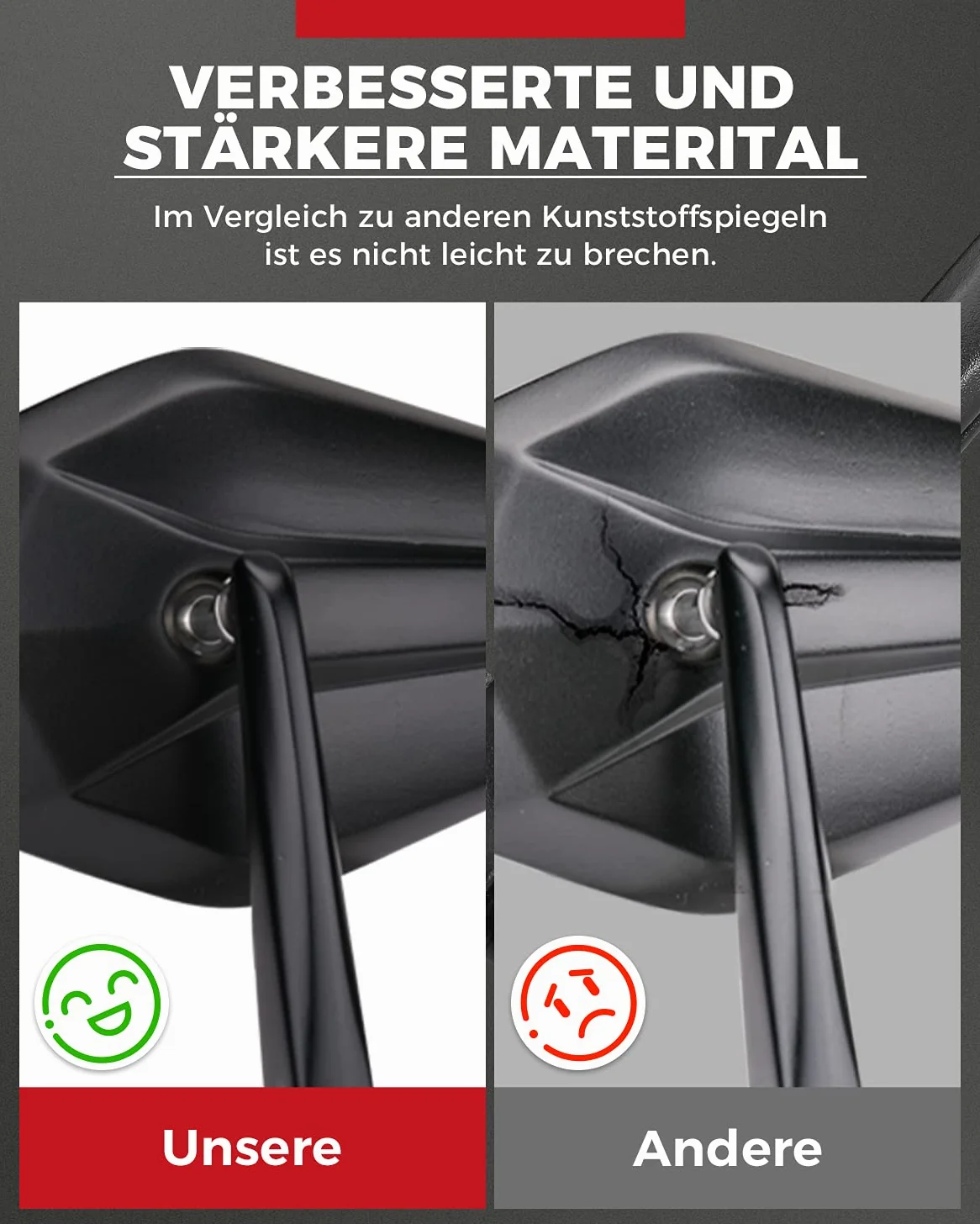 KEMIMOTO CNC Lenkerendenspiegel E-geprüft, 360°Drehbare Motorrad Spiegel 7/8" 22mm Motorradspiegel, Seitenspiegel für Lenker, Rückspiegel Motorrad kompatibal für CB125R Duke 690(2 Stücke)