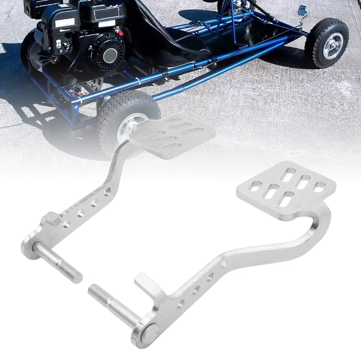 KIMISS 1 Paar Brems-Gaspedale Go-Kart-Pedal-Kit, rutschfeste Oberfläche, Rostbeständig und Einfache Modifikation für 196 6,5 PS Road Rocket, Azusa Fun Kart mit Gaszug