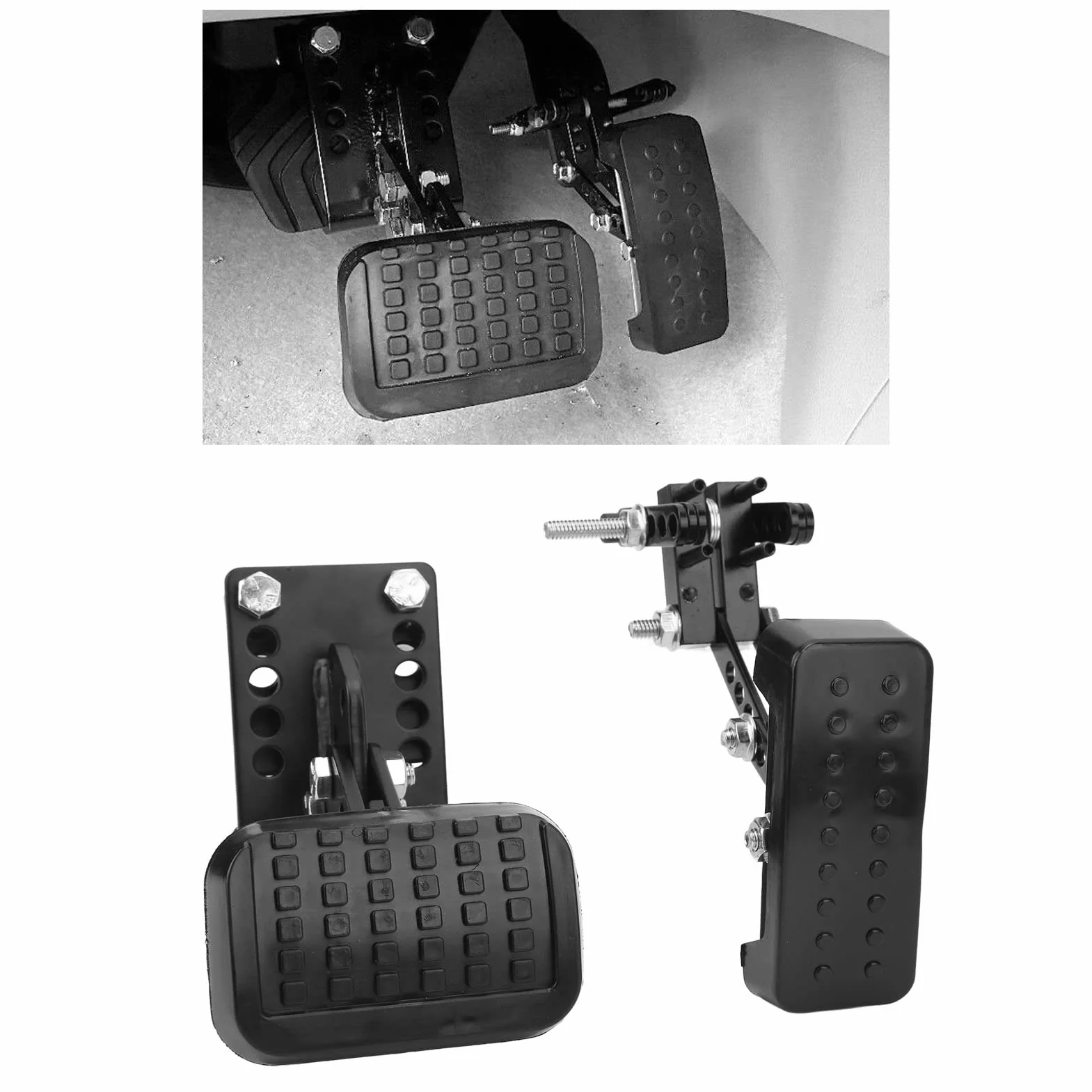 Universal Auto Gas Bremspedal Extender Kit, Gas- und Bremspedal-Extender Anti-Rutsch-Beschleuniger-Bremspedal-Verlängerungen Ersatz für die Meisten Autos