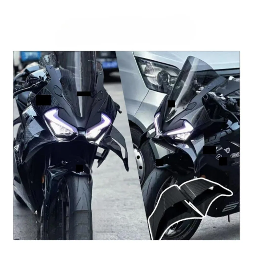 Motorradverkleidung Seitenabdeckung Für CFMOTO 675SR 675 SR-R 2024 2025 Motorrad Seitenflügelsatz Feste Winglet-Verkleidung Schallwand Spoiler Verkleidungsabdeckung