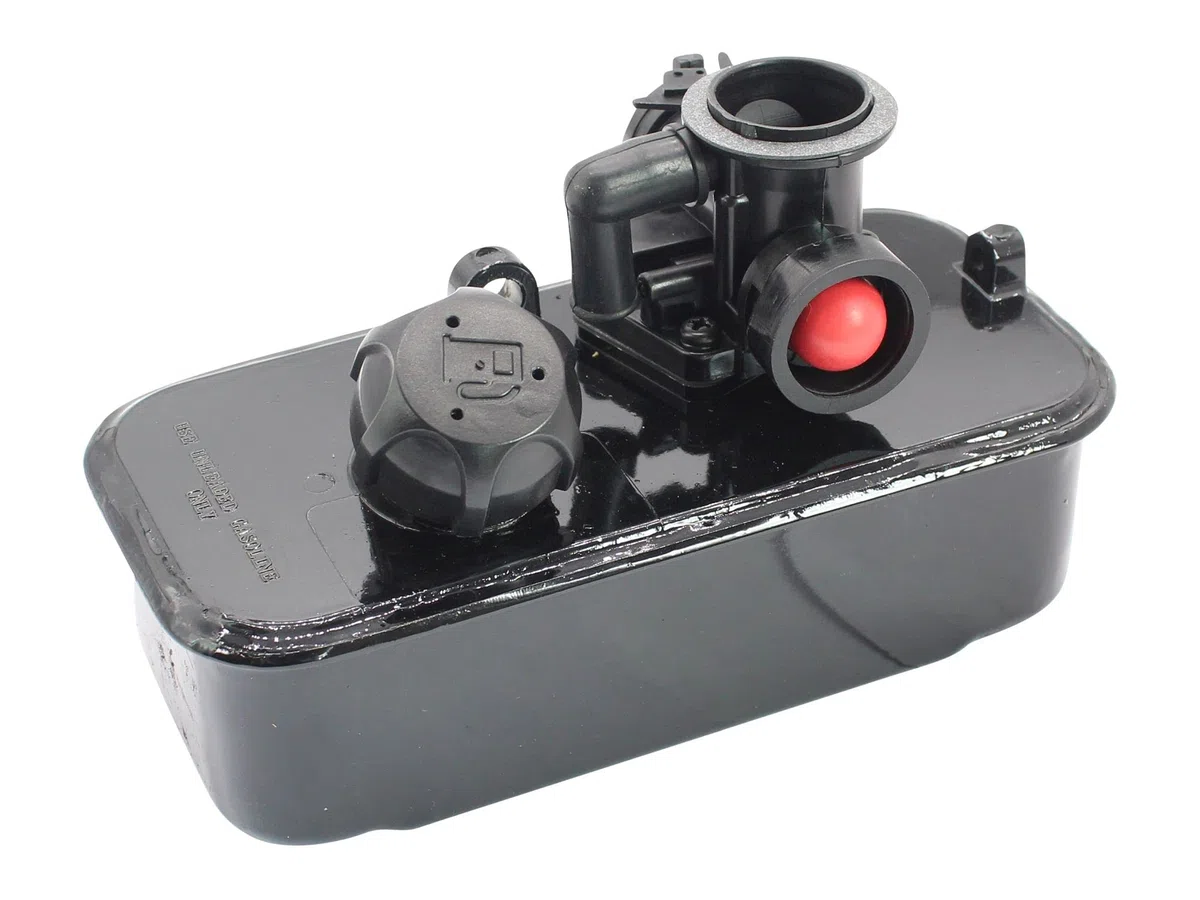 Secura Benzintank & Vergaser Set - passend für Briggs & Stratton Quattro 494406/498809 - Ersatz für Rasenmäher Motoren - inkl. Dichtungen - langlebig & passgenau