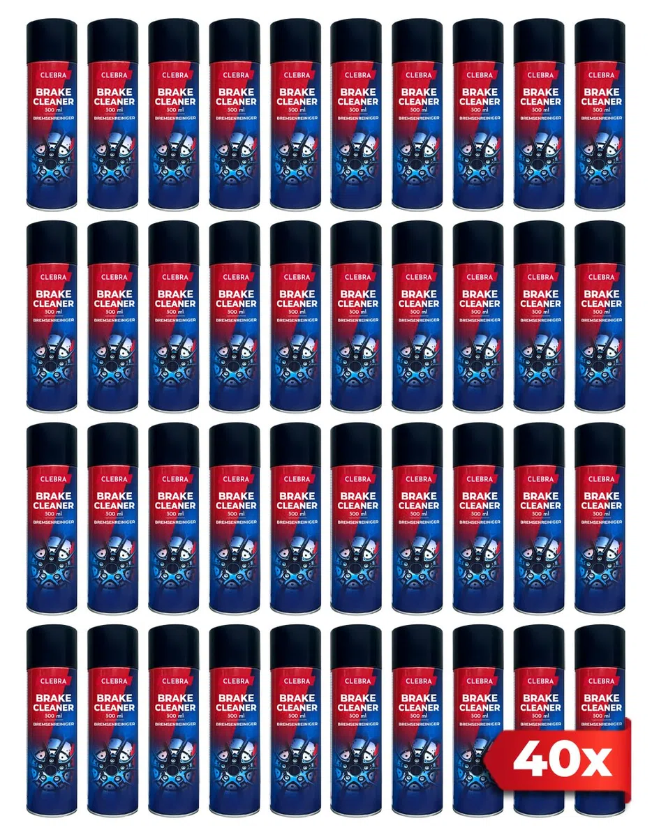 500 ml Bremsenreiniger Rückstandsfrei Acetonfrei - Reinigt und entfettet Bremsen, Kupplungen und Motorteile (40 x 500 ml)