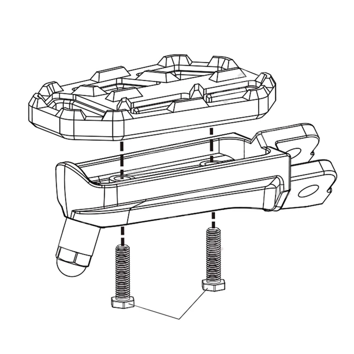 KIMISS Motorradpedal, 1 Paar Motorrad-Sicherheitsfußstütze CNC-Fußplatten aus Aluminiumlegierung Pedale Passend für DL650 DL1000 V-Strom 650XT / 1000XT(Titan)