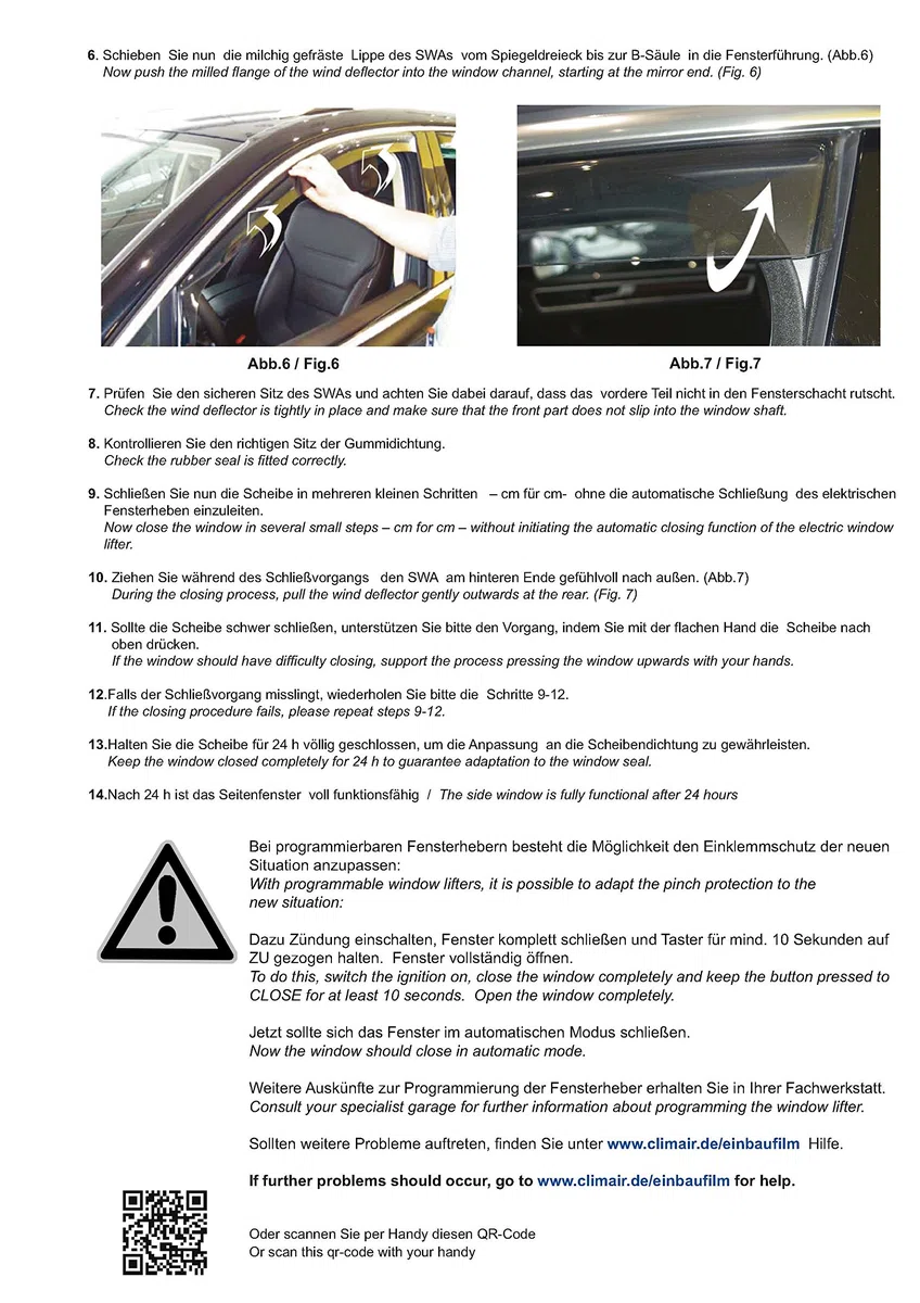 Vordere Windabweiser (1 Set) für die Fahrer und Beifahrerseite-CLS003P0007D passend für OPEL Insignia Grand Sport TYP Z-B, 4-Door, 2017- Dunkles Material