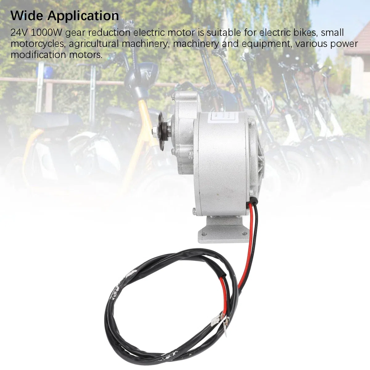 Getriebemotor, MY7618 24 V 650 W Reduktionsmotor 3150 RPM Reduktion Elektromotor für Elektrofahrrad Kleine Motorrad Landwirtschaftsmaschinen
