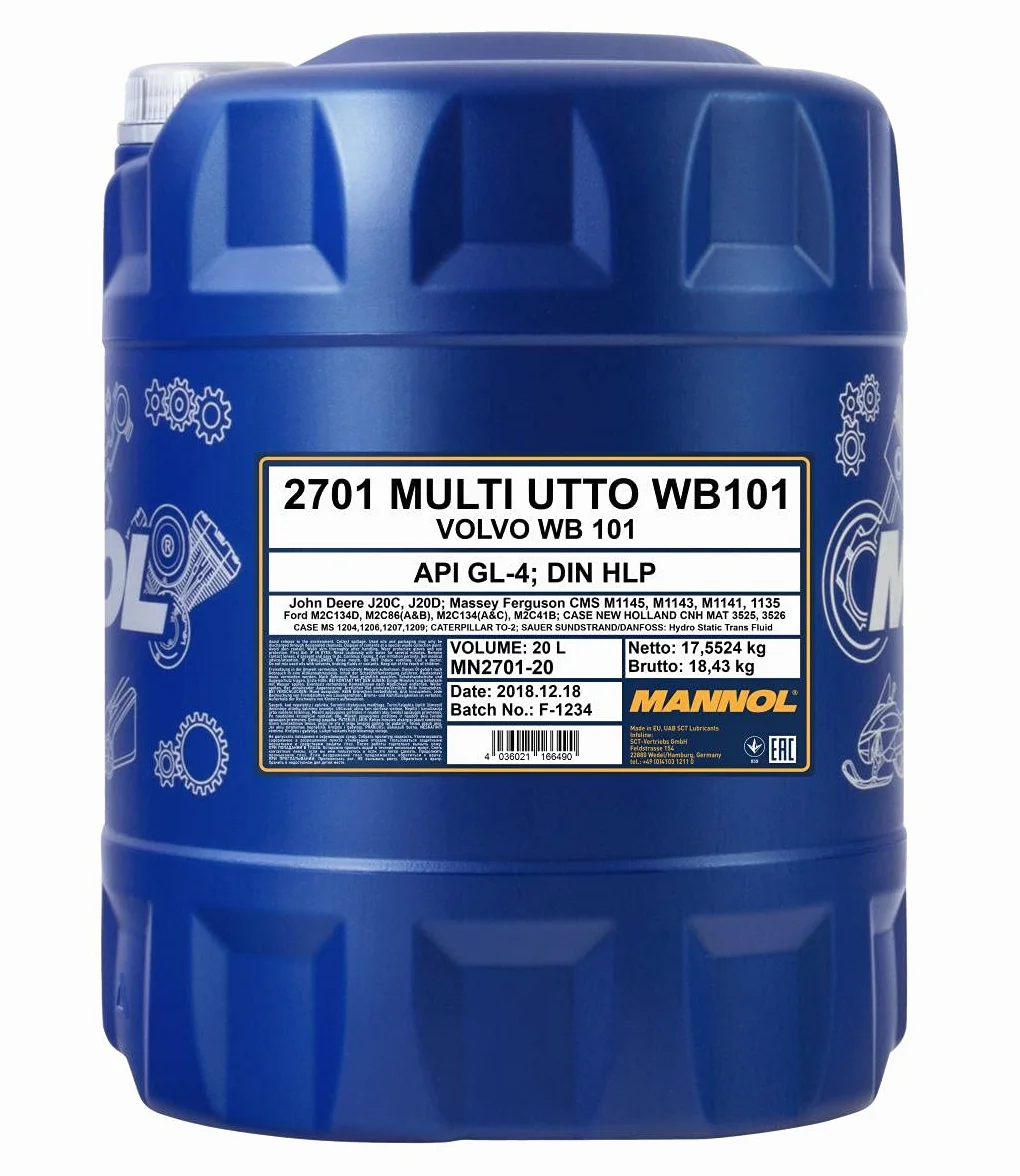 MANNOL 20 Liter, Multi UTTO WB 101 Traktoröl
