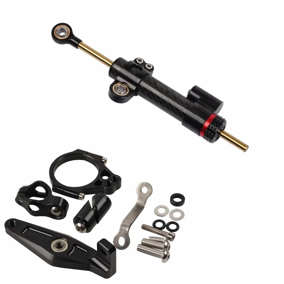 Lenkungsdämpfer Kompatibel mit YAMAHA MT09 XSR900 MT-09 MT 09 XSR 900 2021-2023 2024 Motorrad Lenkungsdämpferhalterung Stabilisatorunterstützung Geschwindigkeitswackelsicherheit