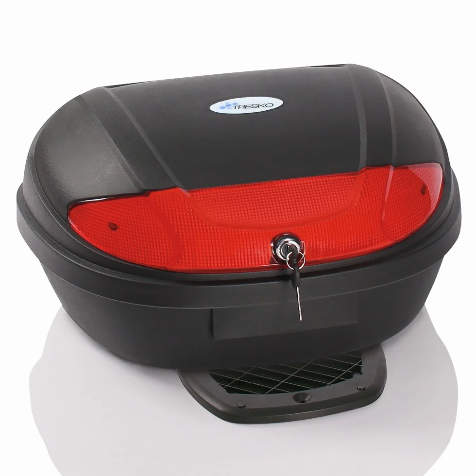 TRESKO XXL Topcase Motorradkoffer 48L passend für 2 Helme