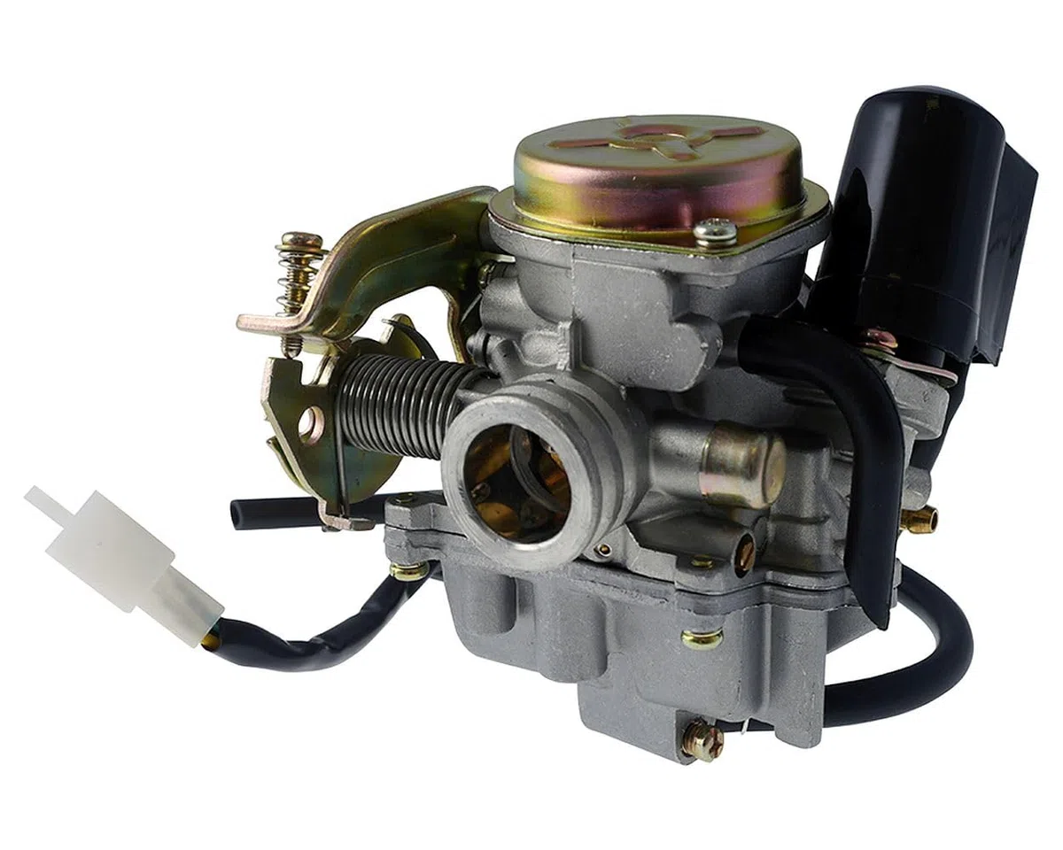 2EXTREME Vergaser mit E-Choke für 50ccm GY6 4 Takt Roller, Ersatzteile für Kymco Agility RS DJ, Baotian BT49QT, Rex, Explorer, Peugeot Kisbee, Znen, 139QMB 139QMA