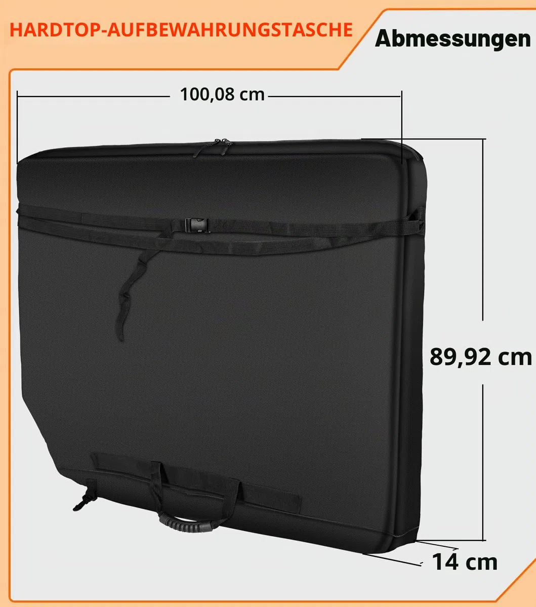 Camoo Freedom Panel Hard Top Aufbewahrungstasche mit Griff, kompatibel mit Jeep Wrangler JK JKU JL JLU Sports Sahara Freedom Rubicon Unlimited Gladiator 2-Türer & 4-Türer & 2020-2022 Gladiator JT
