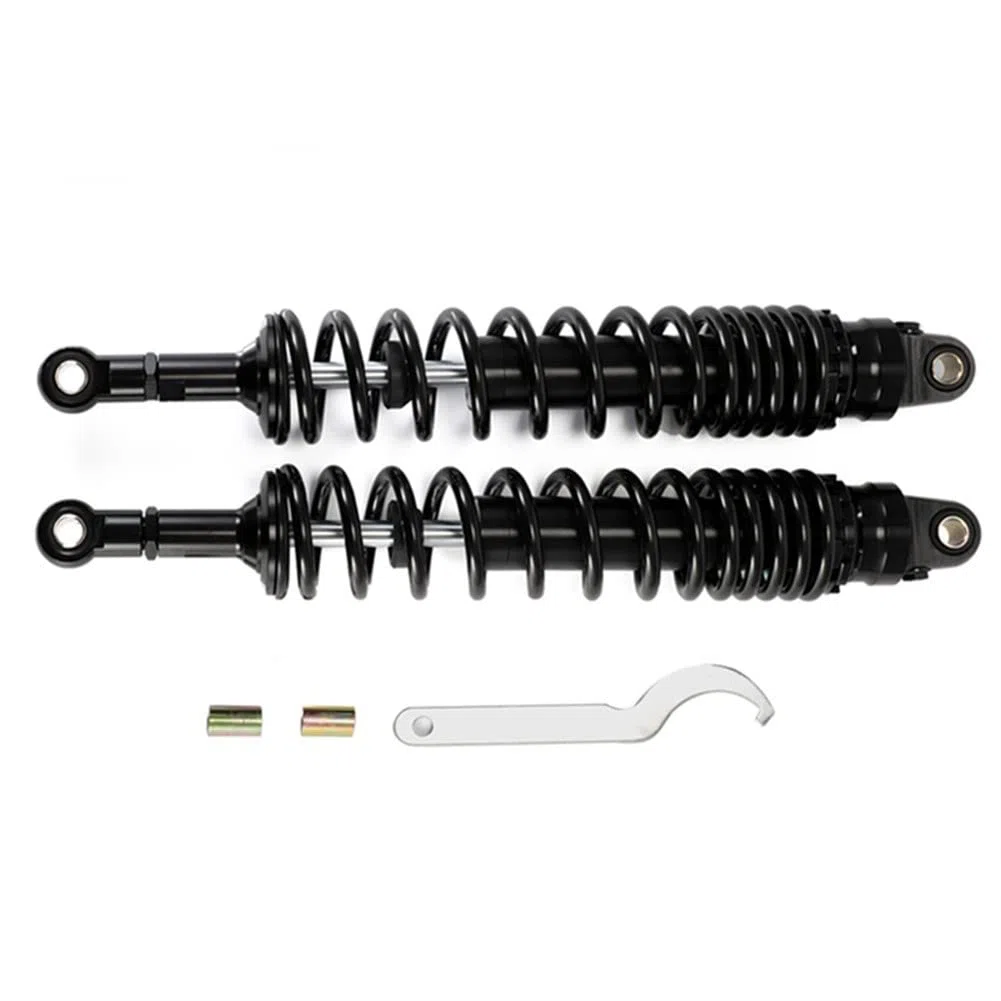 360mm 380mm 400mm 420mm Universal Motorrad Stoßdämpfer Hinterradaufhängung ATV Quad Scooter Dirt Bike für YZF R1 YZF R6 YZF 125 (Schwarz, 15.74 zoll 400mm)