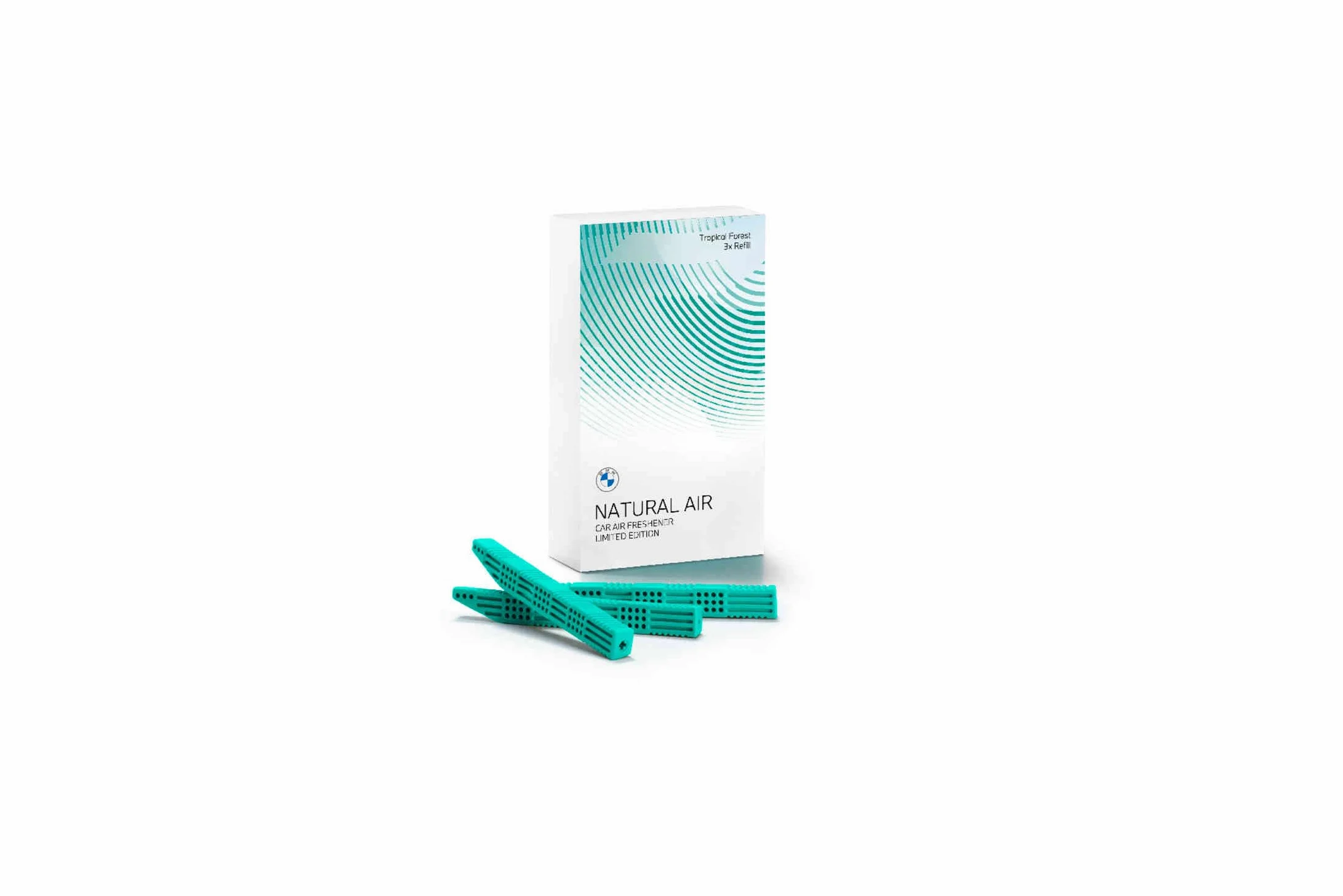 BMW Innenraumduft Geschenkset 7x Original Duftsorten: Clear Mountain Freshness, Clear Skyline, Tropical Forest, Endless Desert, Forest Air, Mountain View & Relaxing Ocean + Einkaufschip