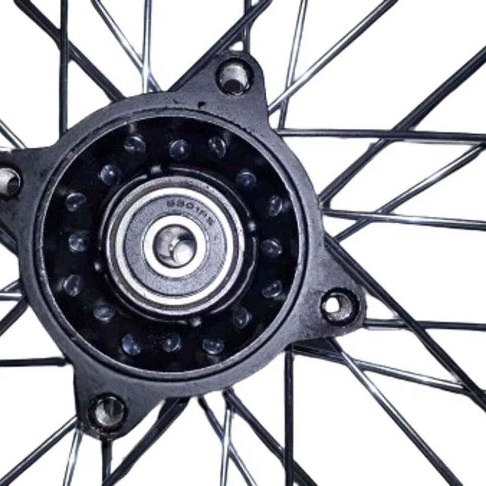 Dirtbike Komplettrad Pitbike Stahlfelge Ersatzreifen hinten 14 Zoll 90/100-14 12mm Achse