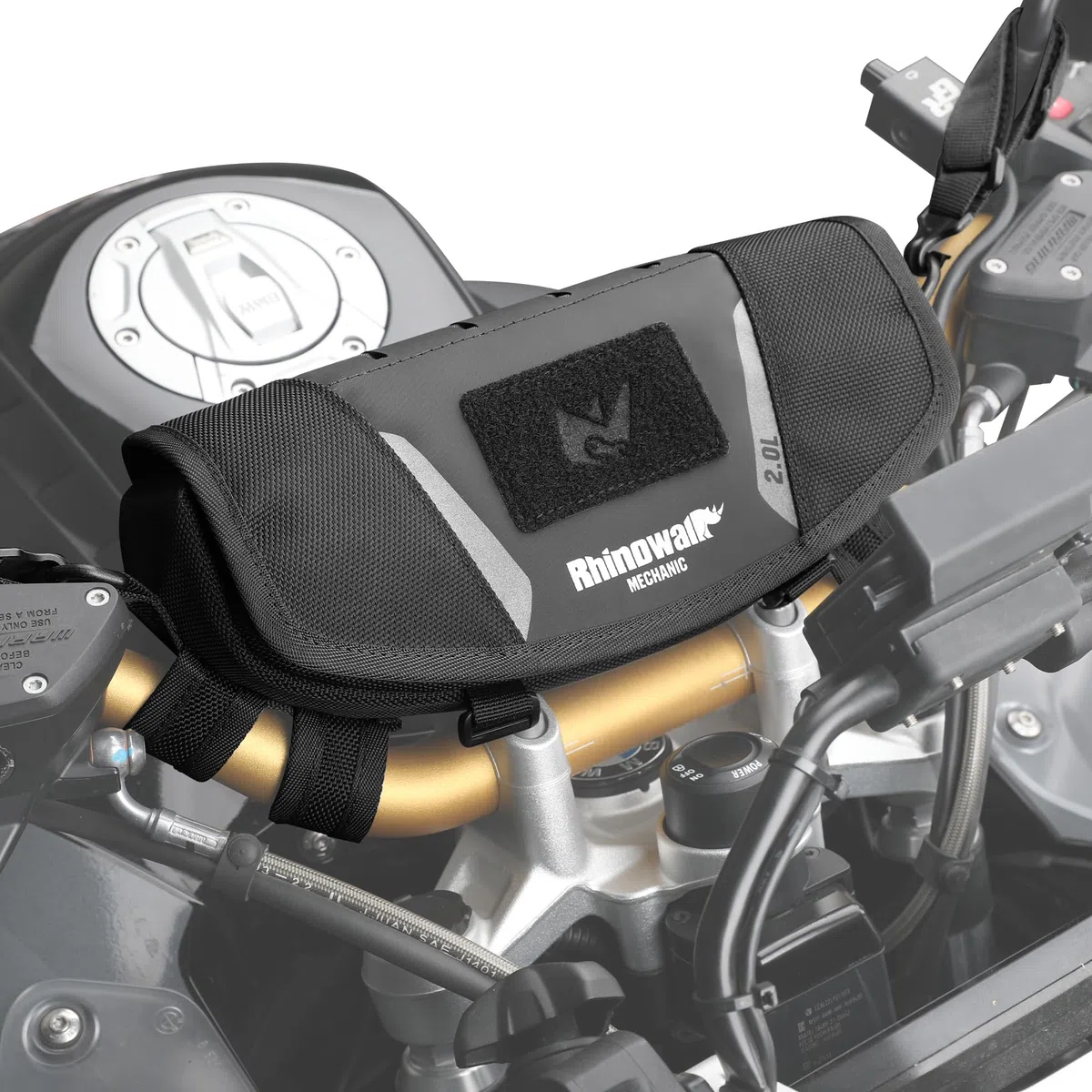 Rhinowalk Motorrad Lenkertasche 2L MJX2010, wasserdichte Lenkertasche mit Regenschutz & Schultergurt, passend für ADV Enduro Touring