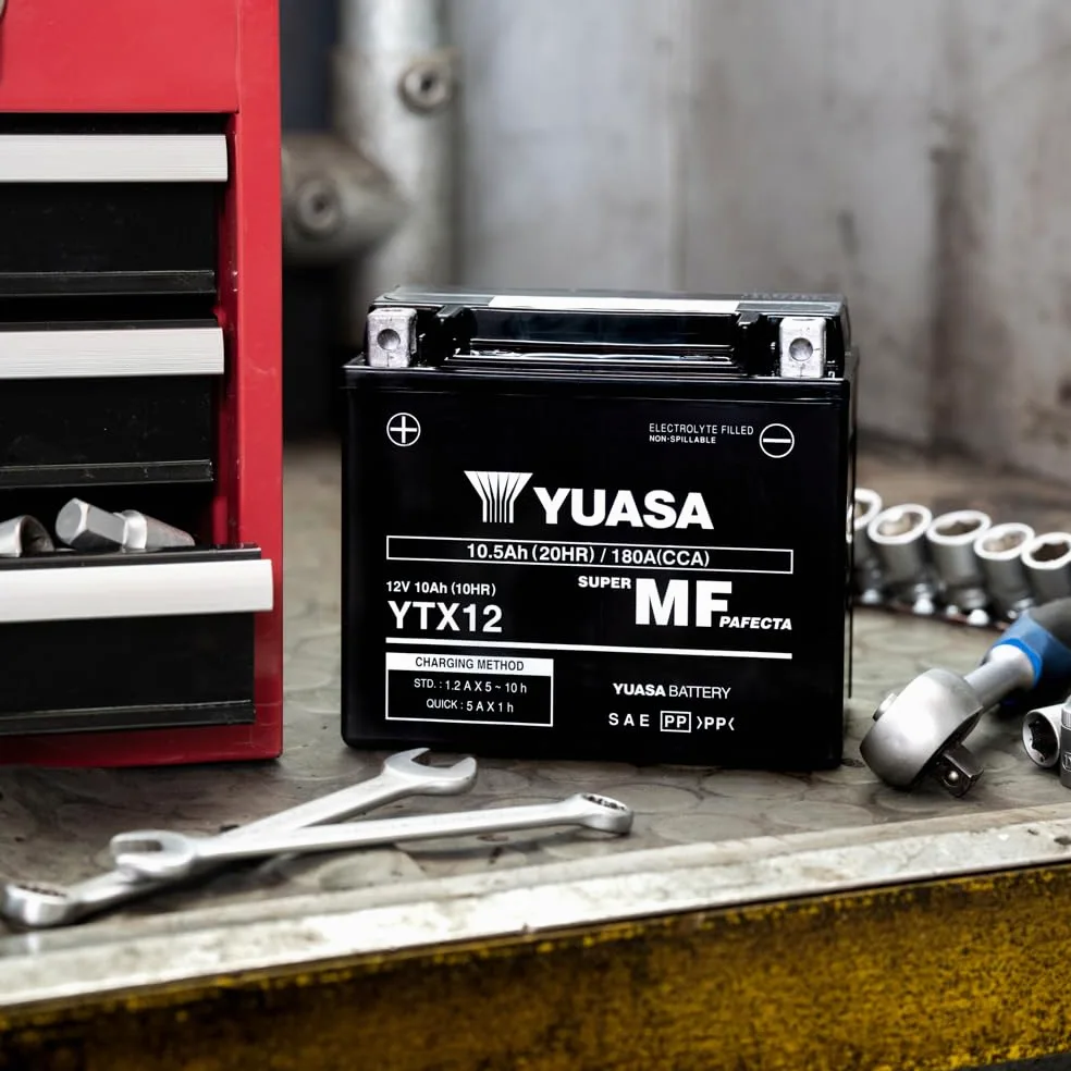 Yuasa YTX12 12V 180 CCA wartungsfreie VRLA AGM Motorradbatterie