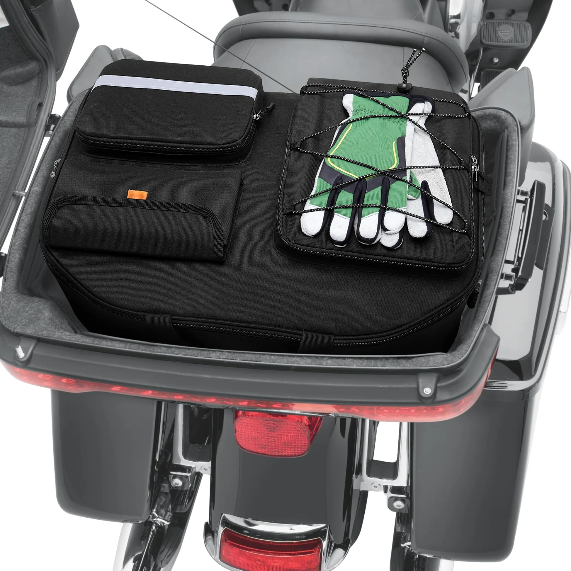 HODRANT Tour Pack Innen Tasche, Motorrad Tourenpaket Organizer Kompatibel mit Street Glide Electra Glide Road King Road Glide Touring Modellen, Gepäck Innen Tasche für Motorrad Kofferraum, NurTasche
