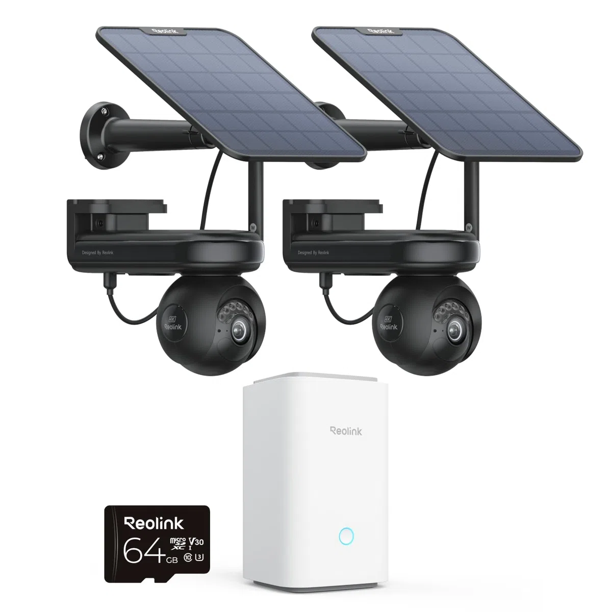 Reolink Altas PT Ultra, 2-Kamera-Set mit Solarpanel, 4K Solar Überwachungskamera Aussen Akku mit 10s Voraufzeichnung, KI-Erkennung, Auto-Tracking, ColorX-Nachtsicht