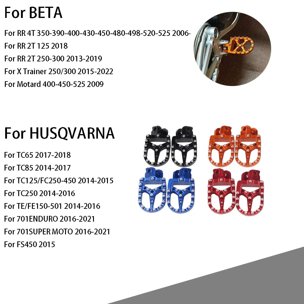 CNC ein Paar Motorrad Fußrasten Pedale breit Dirt Bike für KTM EXC EXC-F XC-F XCF-W SX-F 690 125 150 530 1050 1090 1190 1290 ADVENTURE ENDURO SMC für BETA For HUSQVARNA