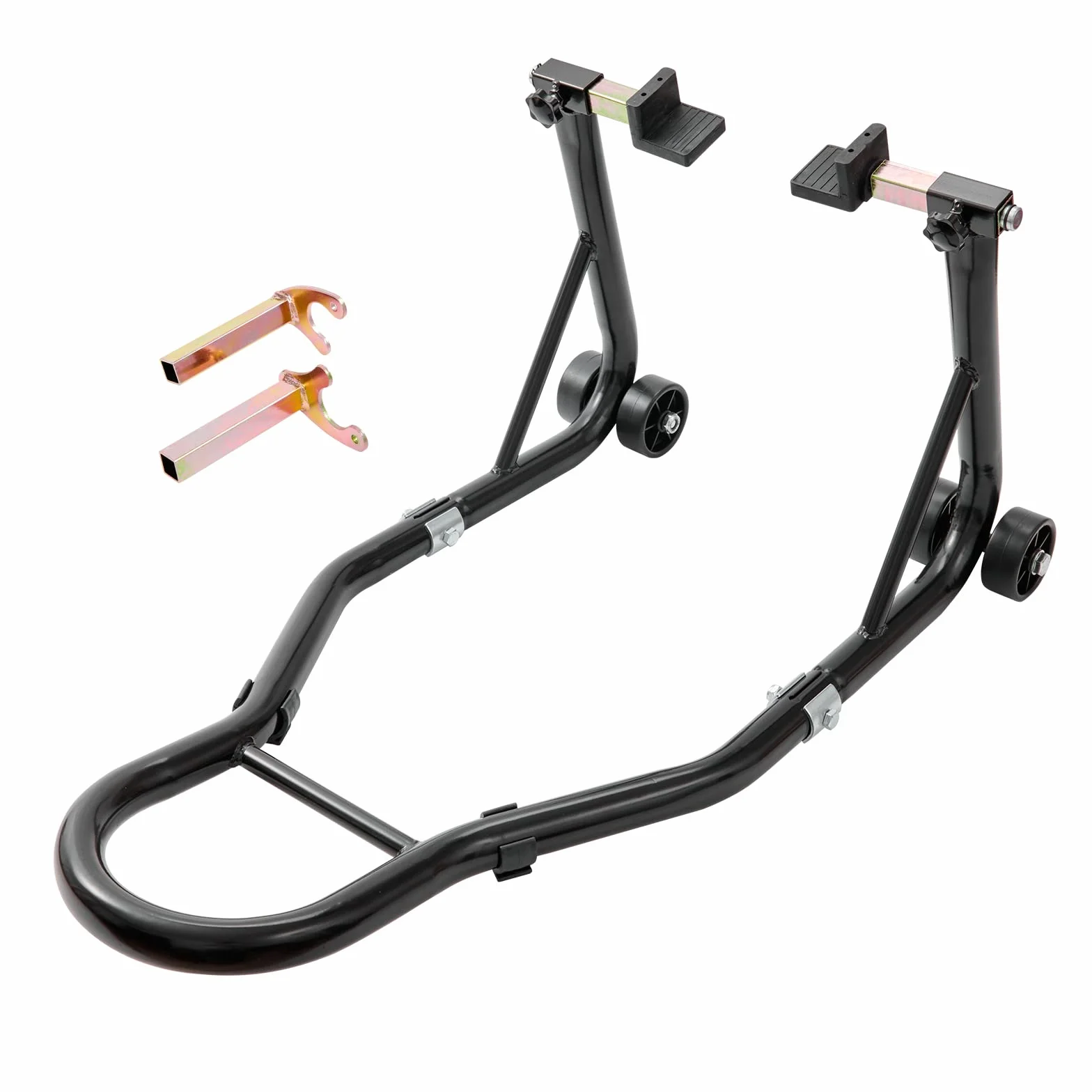 VEVOR Motorrad Ständer Set Montageständer 0,39 t Belastbar, U-Type + L-Type, 225–350 mm / 230–330 mm Hinten Montageständer Motorrad Heber Montagelift Montageheber, mit Vier Laufrollen Montageständer