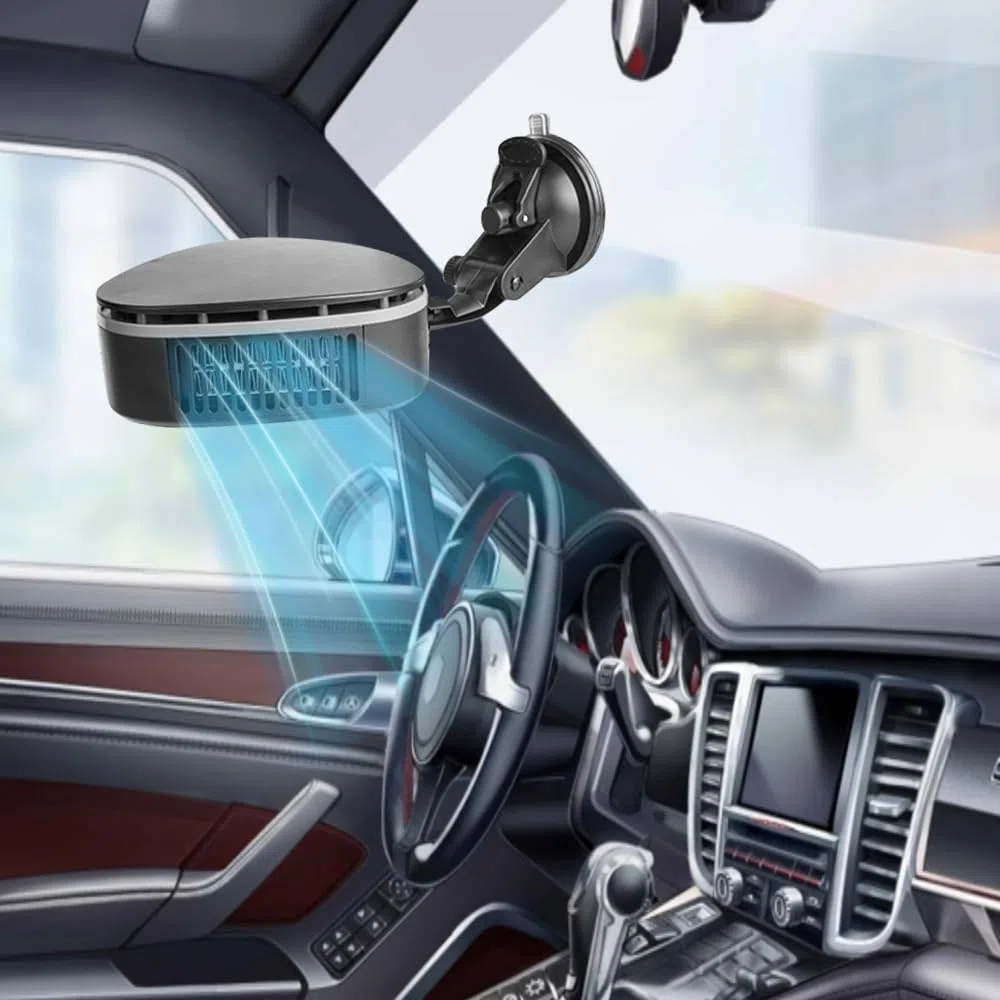 Auto Heizung, 12V/120W Heizlüfter Auto, 2 in 1 Tragbare Autoheizung Defroster, 360°Drehung Winter Auto Defroster Demister, Auto Heizlüfter mit Saugnapfhalterung, Zigarettenanzünder-Stecker
