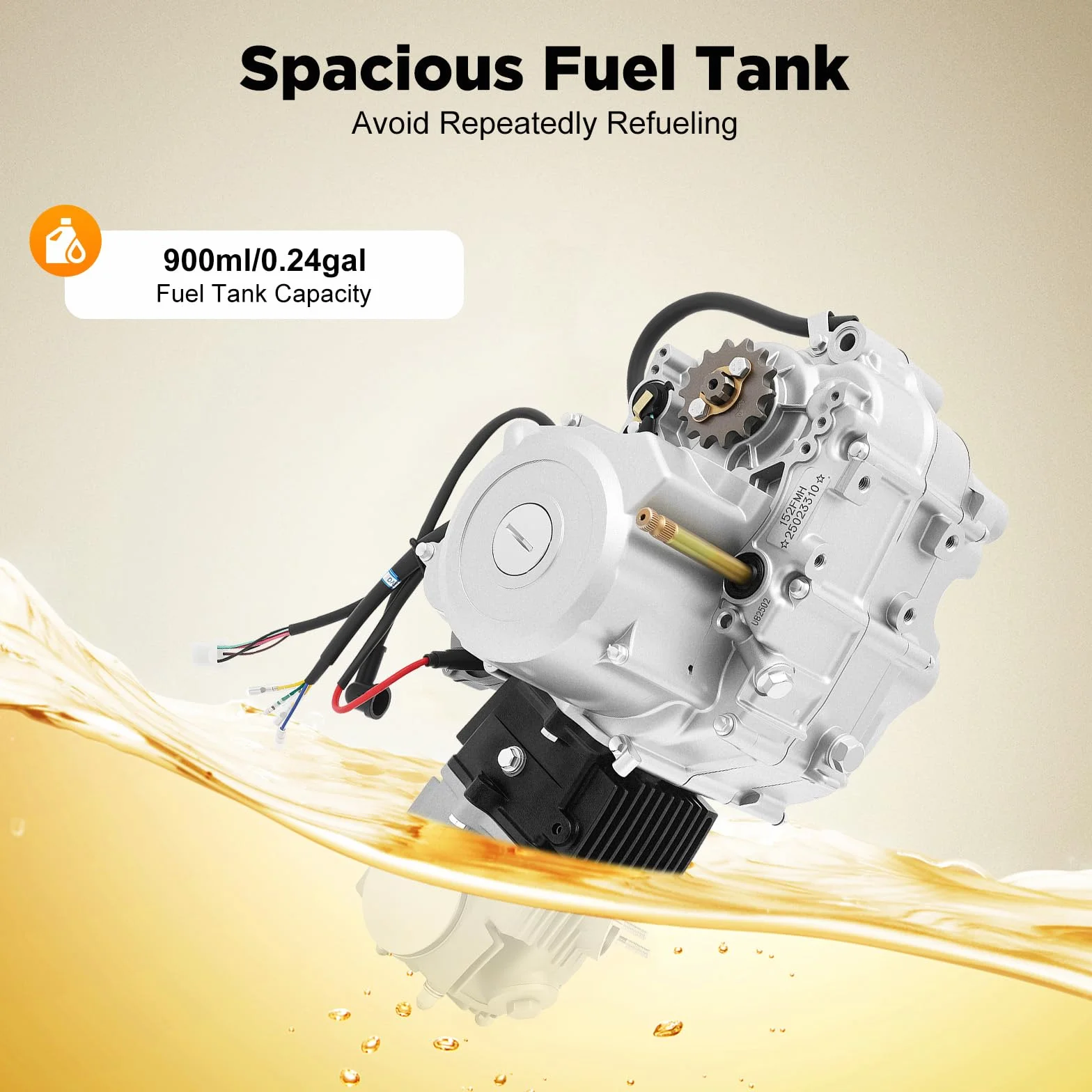 125ccm 4 Takt ATV Motoren, Upgrade Pitbike Motor Dirt Bike Motor, CDI Elektrischer Start Gokart Motor 3+1 Rückwärts Halbautomatisch Engine für ATV Go-Kart Pocket Motorcycle Quad | EU Stocks