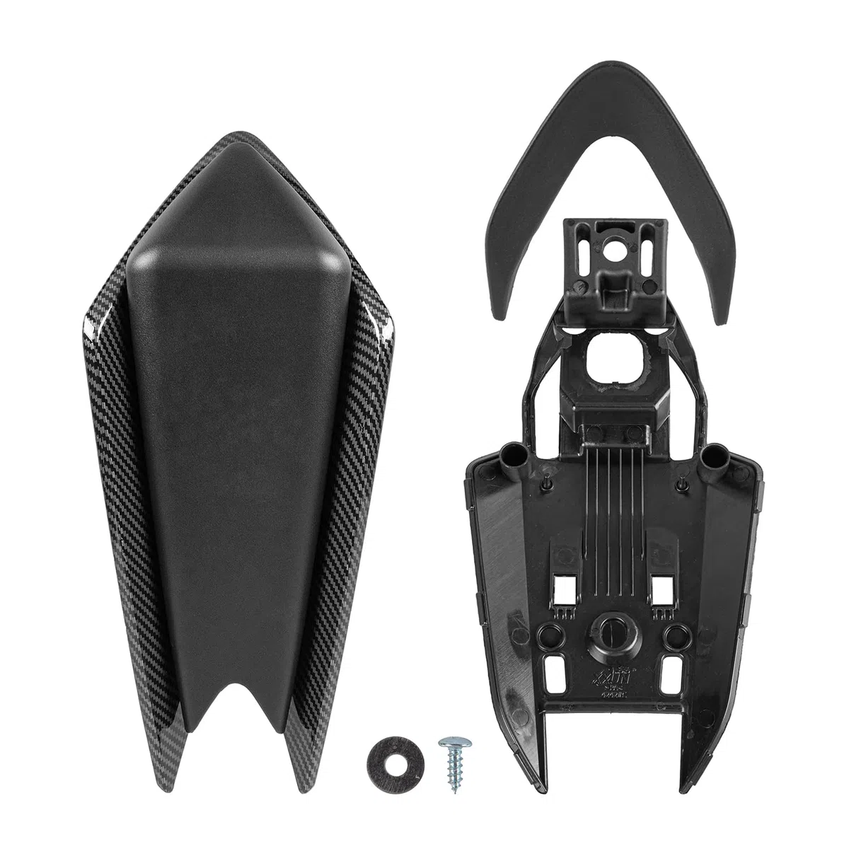 Motorrad Hinten Soziusabdeckung Beifahrersitz Verkleidung Heckabdeckung Rücksitzbezug für RS660 Tuono 660 2020-2024 RS V4 2021-2024 Sozius Solo Verkleidung, Kohlefaser-Optik