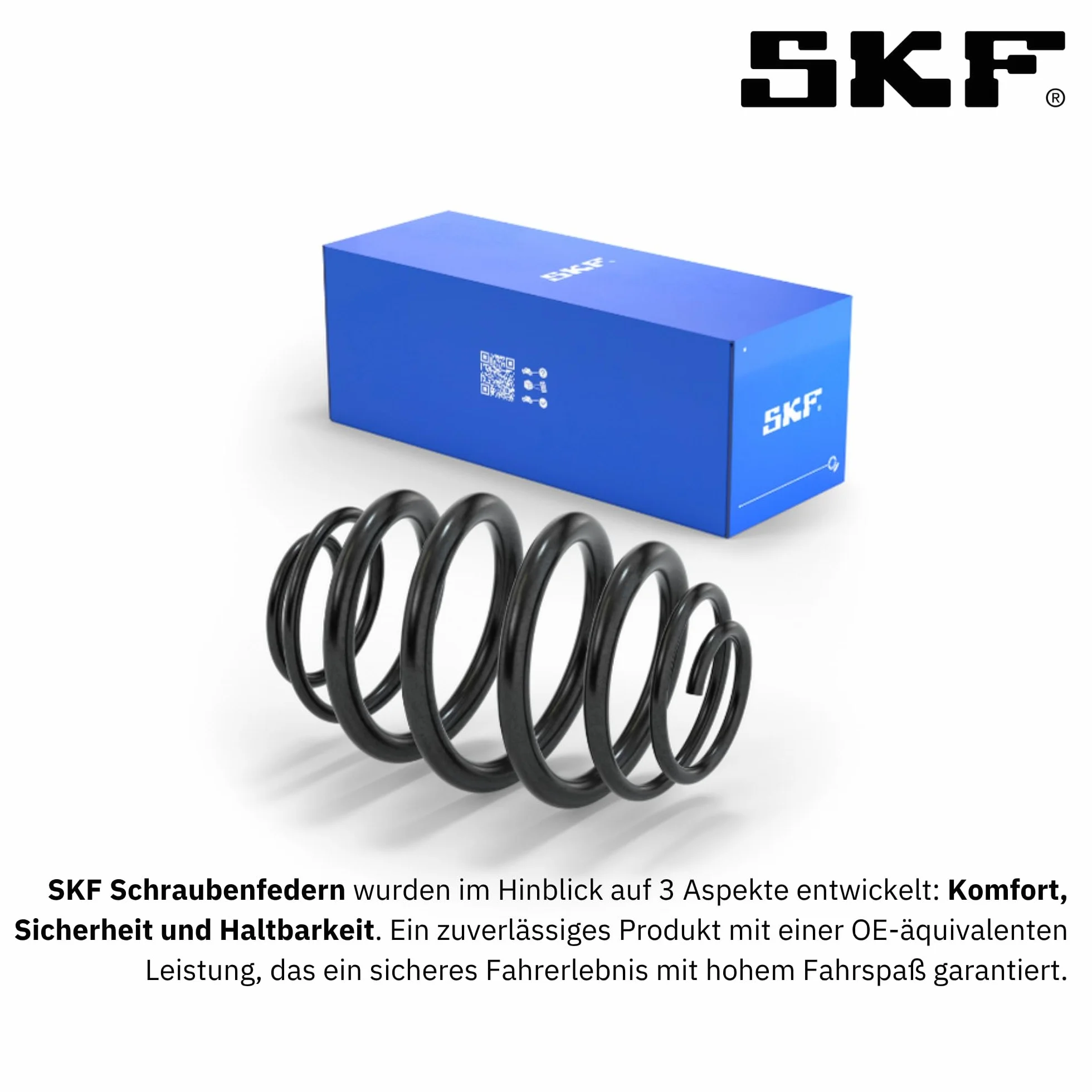 SKF Fahrwerksfeder VKDL 37011 Position Hinterachse Außendurchmesser 150 mm Höhe 423 mm Länge 156 mm Breite 156 mm - OE Qualität
