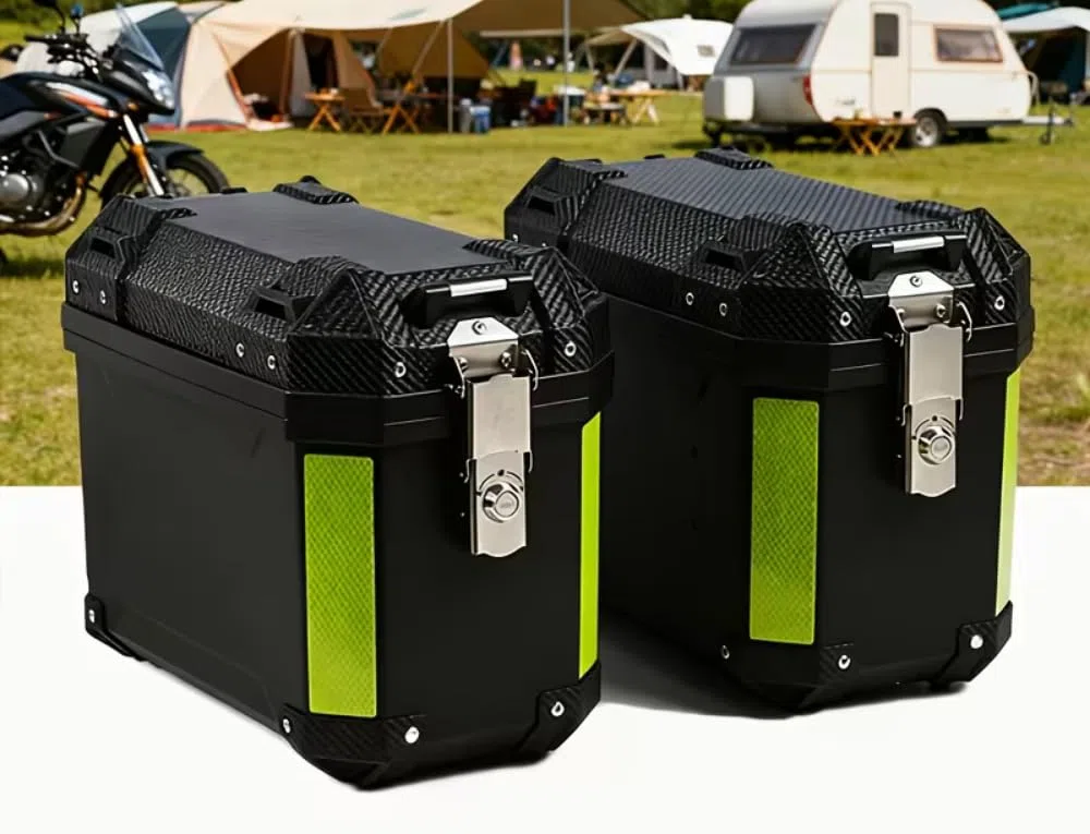 Generisch 2X Motorrad Seitenkoffer 30 Liter Aufbewahrungsbox, Hochbelastbares PP-Material