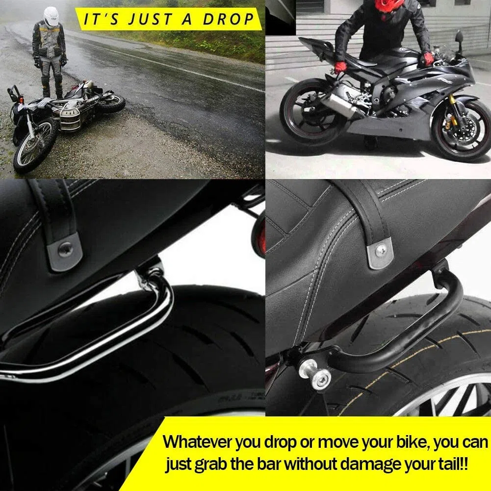 Motorrad Stahl Sozius Haltegriff Sitz Seitenhandlauf Griff Kit für Z900RS Z900RS Z900RS 2017-2023 Z950RS Z950RS Z950RS 2017-2021 Motorrad Zubehör (Schwarz)