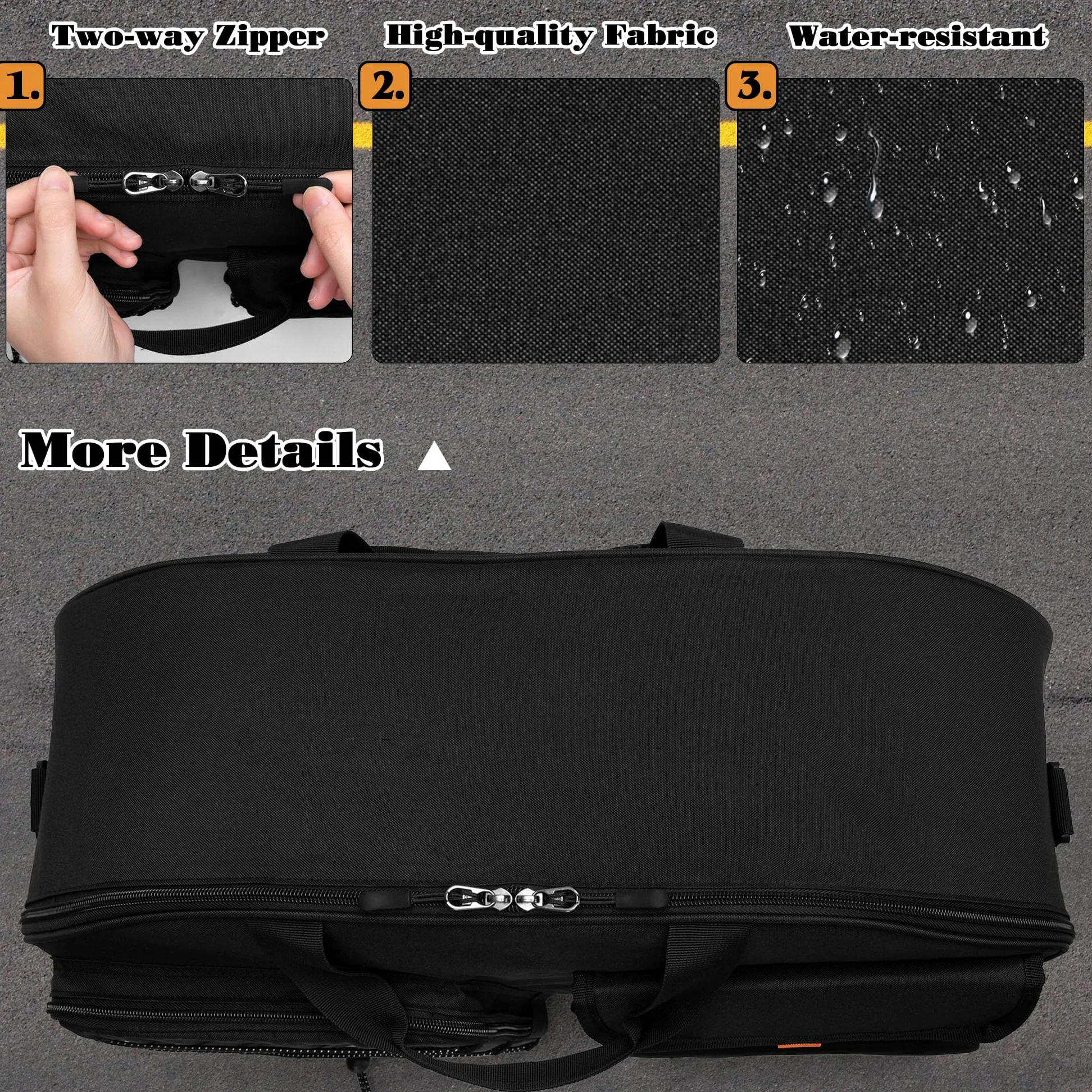 HODRANT Tour Pack Innen Tasche, Motorrad Tourenpaket Organizer Kompatibel mit Street Glide Electra Glide Road King Road Glide Touring Modellen, Gepäck Innen Tasche für Motorrad Kofferraum, NurTasche