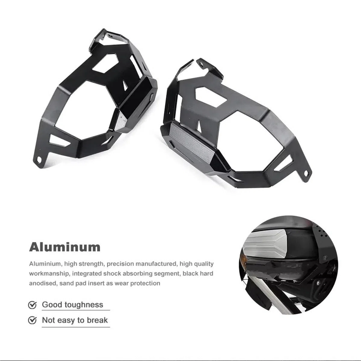 Seitenverkleidungen Zylinderkopfschutzabdeckung passend für Bmw R12 R12nineT R 12 NINET 2023- Motorradzubehör Motorschutz Motorrad Kühlerschutz(Black-Black)