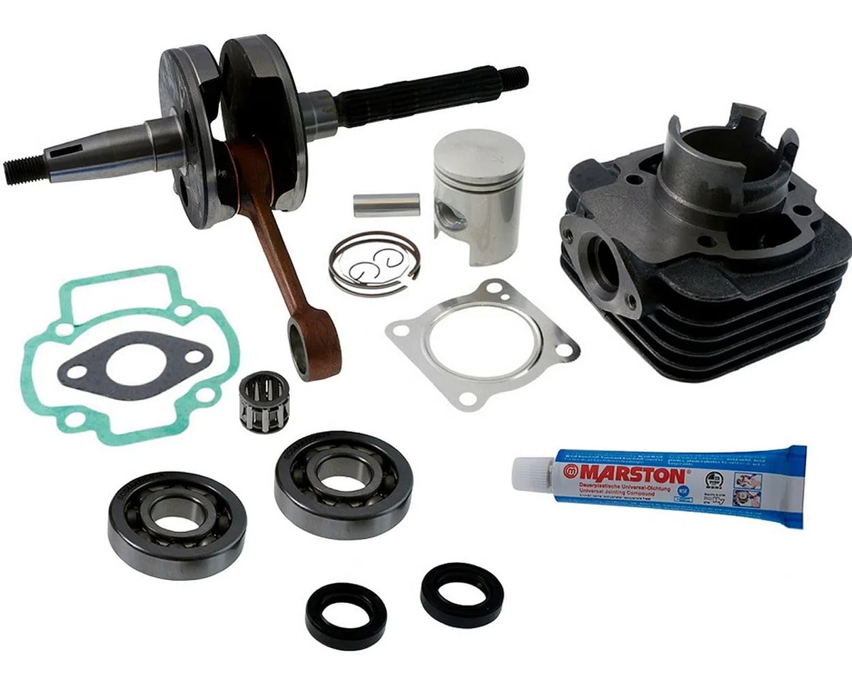 Kurbelwelle + Lager Satz + Zylinder kompatibel mit Sfera NRG Zip TPH Gilera kompatibel mit Vespa