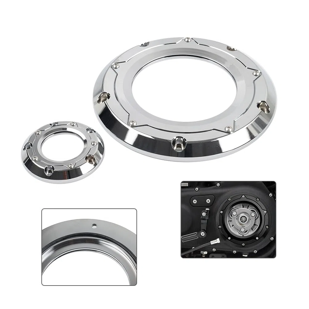 Bacar Derby Timing Cover Trim Timer Aluminium Chrom Für Dyna 1999-2017