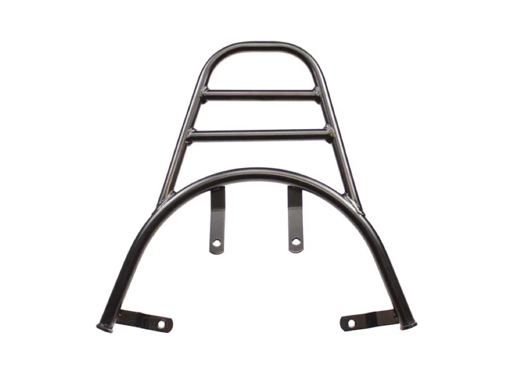 Gepäckträger Topcase-Halter Heckträger Schwarz passend für Piaggio Zip 2 50 100 4-Takt – Stabiler Kofferträger für Roller – max. 15 kg Traglast – Maße: 405 x 380 mm