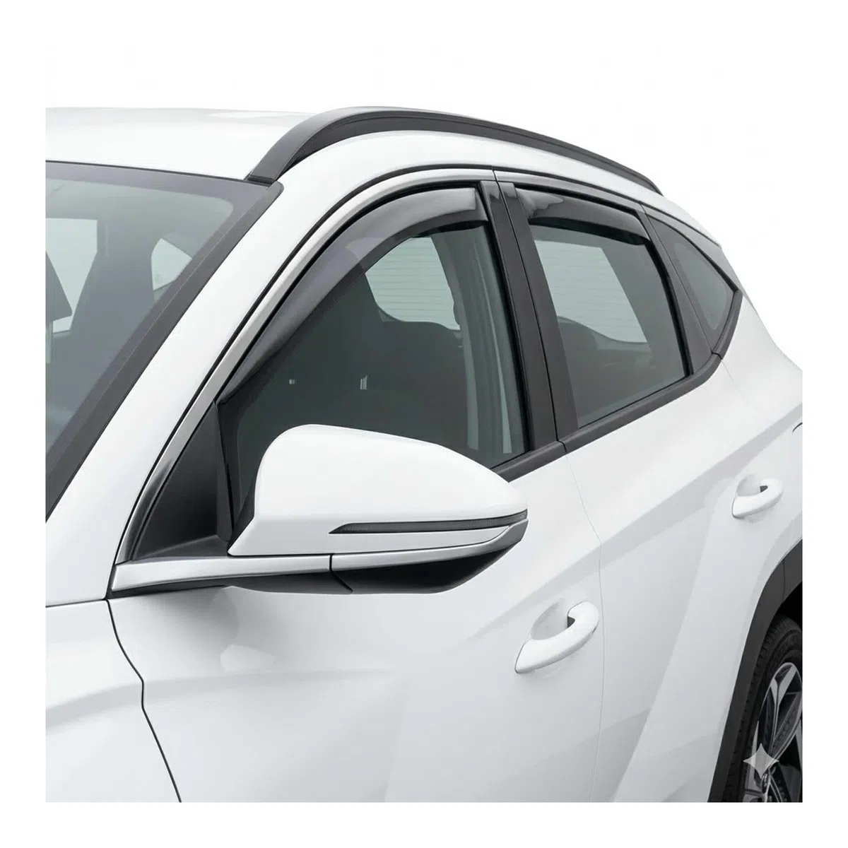OMAC Windabweiser Regenabweiser kompatibel mit Hyundai Tucson 2022-2026 Dunkel Acryl 4tlg