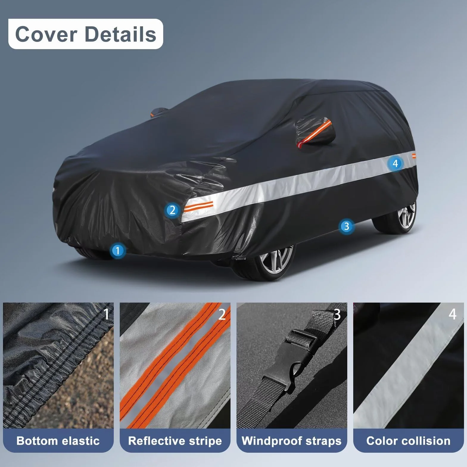 Autoabdeckung Passend für VW Golf Volkswagen Golf 4/5/6/7/8(1997-2025) 10 Schichten Vollgarage Auto Abdeckplane 100% Wasserdicht Autoplane Outdoor Autogarage